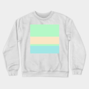 A solitary pot-pourri of Light Pink, Blue Lagoon, Magic Mint and Pale Peach stripes. Crewneck Sweatshirt